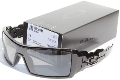 OAKLEY Oil Rig POLARIZED Sunglasses Black Ink/Black Iridium NEW 
