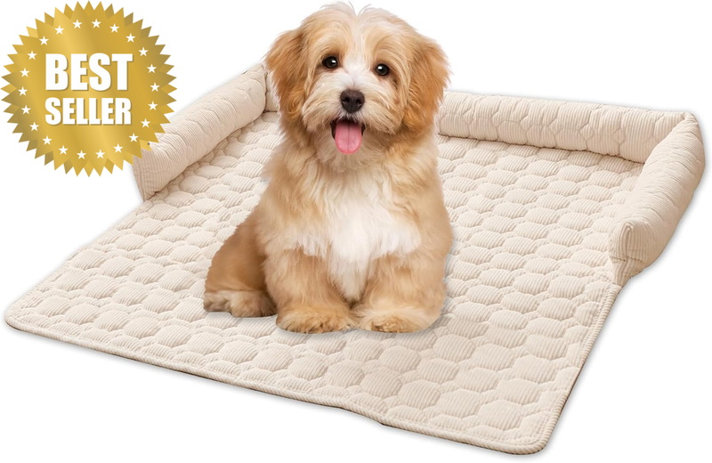 Fluffy Dog Bed Mat, Washable Plush Sofa Protector Pad | Fluffy Plush Pet Bed wit