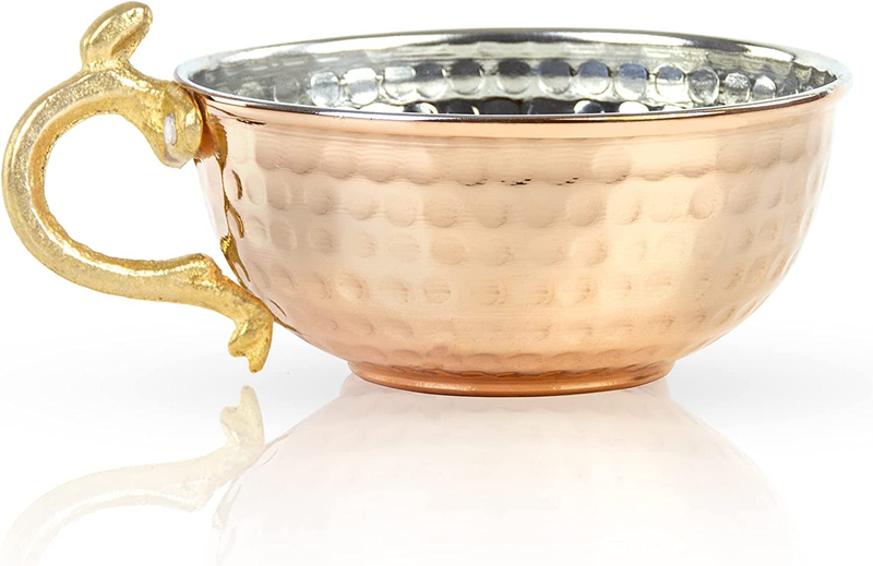 Copper Shaving Bowl and Cup - Turkish Hand Hammered Shaving Bowl - Safety Razor