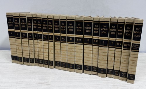 洋書 IDEAL  BOOK 1957 1957 The World Book Complete A-Z 18 HB Book Encyclopedia Set