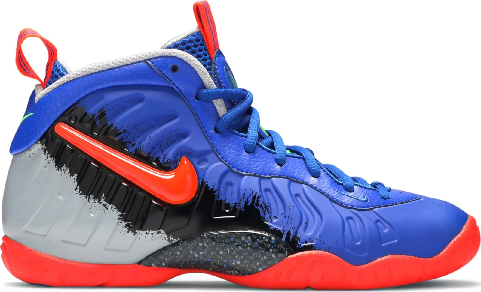 

Nike Little Posite Pro GS Foamposite Nerf Синий Красный Серый 644792-403 4.5Y Женские 6, Nike Air Foamposite Pro