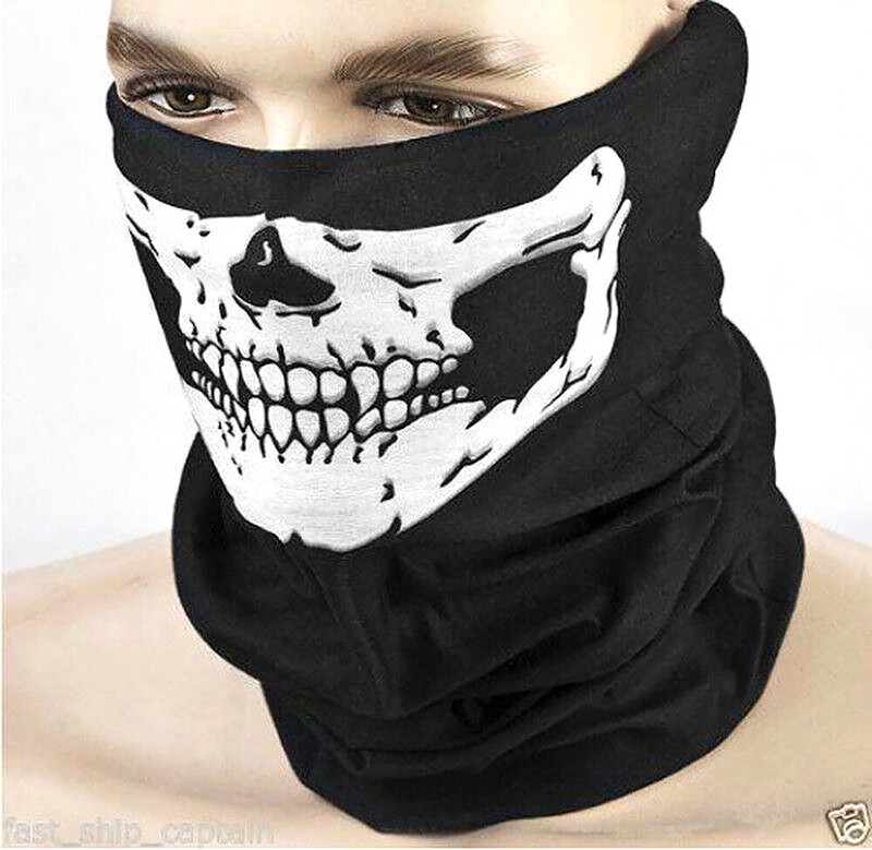 Skull Print Multi-Functional Scarf Mask Image