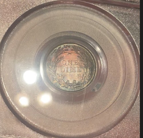 1897 MS64 PCGS Toned Barber Silver Dime *Beautiful Colorful Toning*