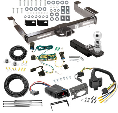 10K Hitch w/ Brake Control For 03-22 Chevy Express GMC Savana +7-Way Wiring Ball