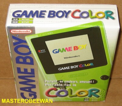 Game Boy Color Handheld Gaming Console Open Box Kiwi Lime Green