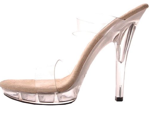 Johnathan Kayne Clear Charleston Pageant Evening 4” Heel Sz 7.5M