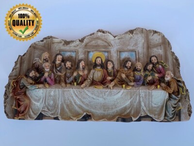 The Last Supper Statue, Home Decor with 3D effect, Handmade Polyresin Statue