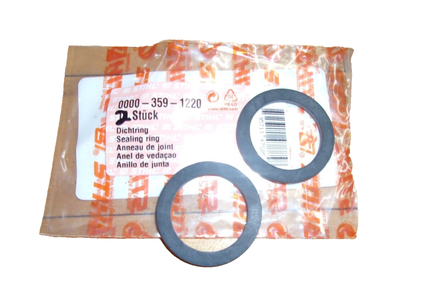 Stihl Fuel Cap Sealing Ring (2 pk) OEM 0000-359-1220 028 038