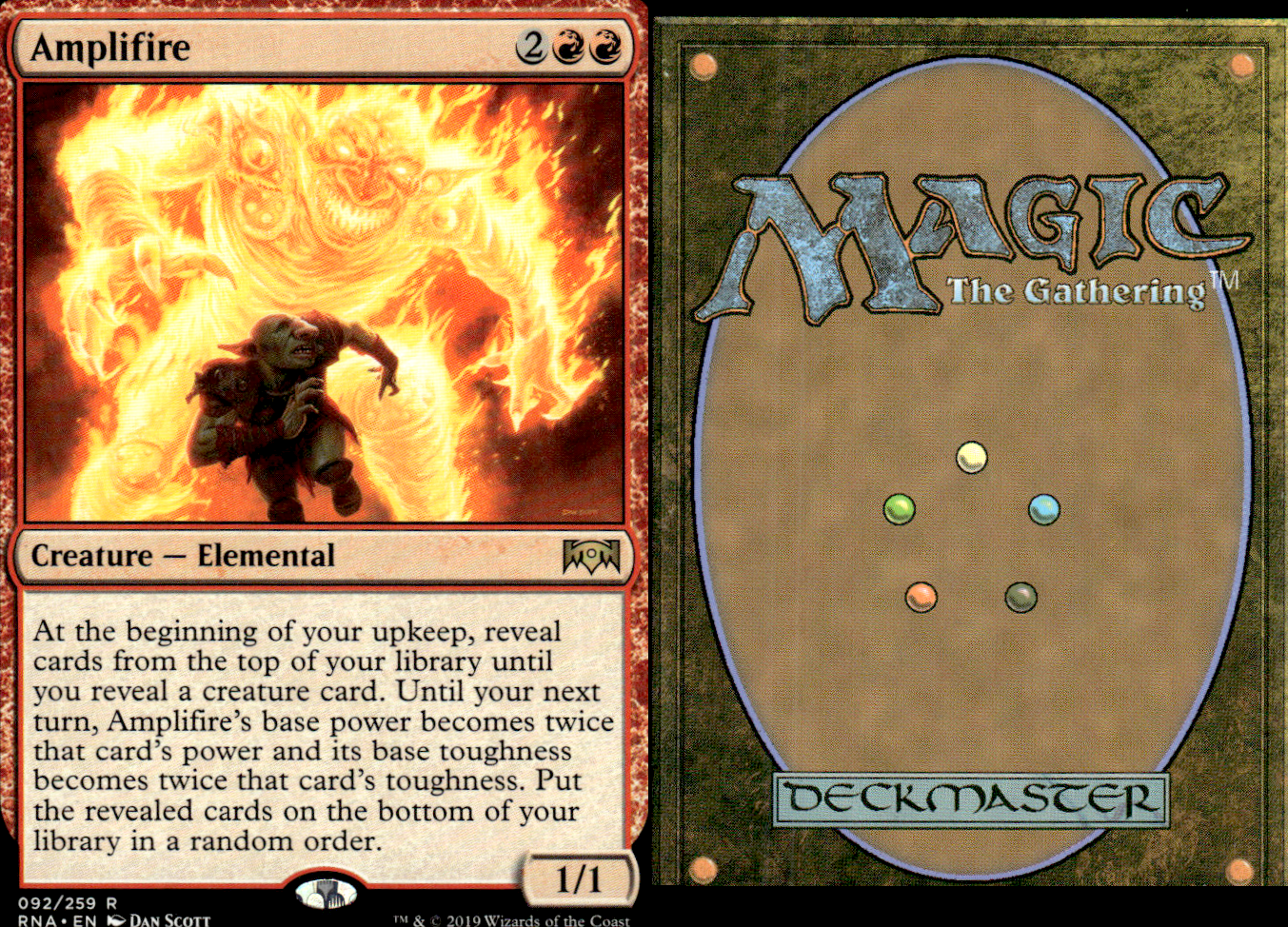 Amplifire 2x FOIL RNA MTG Ravnica Allegiance Rare MINT red Amplifire 2x FOIL RNA MTG Ravnica Allegiance Rare MINT red