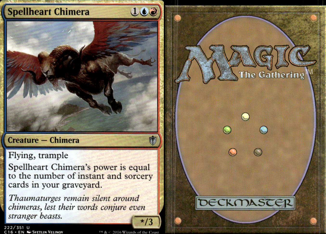 Spellheart Chimera 2x FOIL THS MTG Theros Uncommon MINT blue red Spellheart Chimera 2x FOIL THS MTG Theros Uncommon MINT blue red