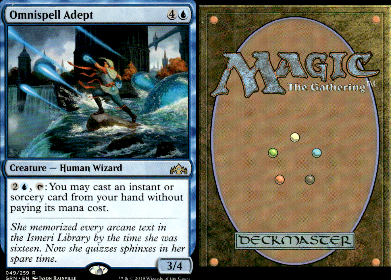 Omnispell Adept 2x FOIL GRN MTG Guilds of Ravnica Rare MINT blue Omnispell Adept 2x FOIL GRN MTG Guilds of Ravnica Rare MINT blue
