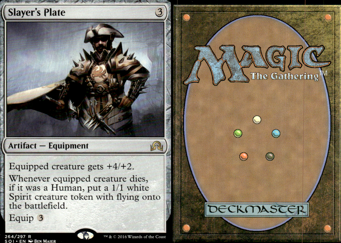 Slayer's Plate 2x FOIL SOI MTG Shadows Over Innistrad Rare MINT artifact Slayer's Plate 2x FOIL SOI MTG Shadows Over Innistrad Rare MINT artifact