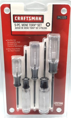 Craftsman 5 Piece Mini Torx Set 941105  T5, T6, T7, T8, T9 New