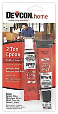 Devcon 35345 Clear 2 Ton High Strength Epoxy Glue Waterproof Adhesive 35345