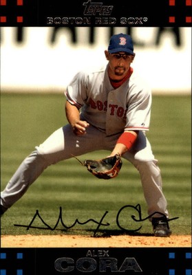 2007 Topps Red Backs Boston Red Sox Baseball Card #565 Alex Cora