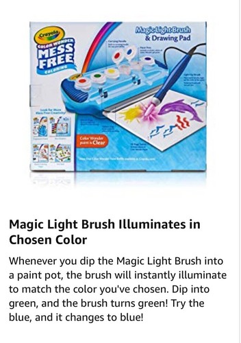 NEW- Crayola Color Wonder Magic Light Brush & Drawing Pad, Mess Free Coloring