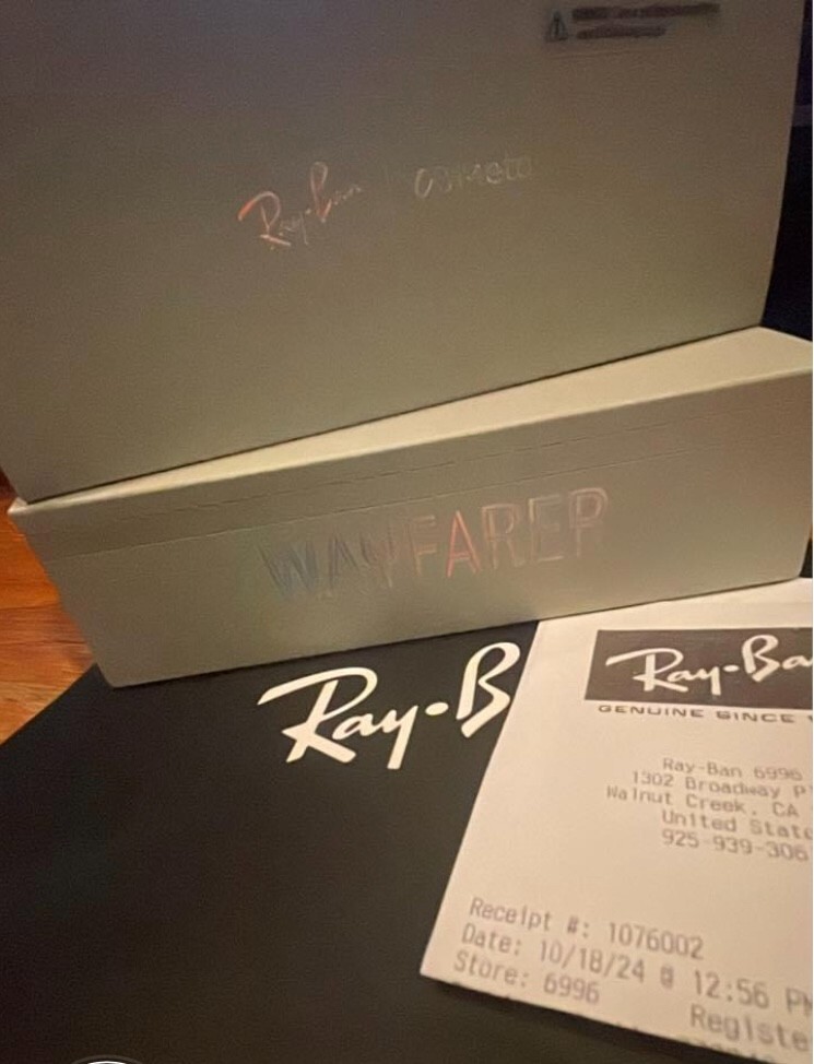 Pre-owned Ray Ban Ray-ban | Meta Wayfarer Limited Edition Transitions Clear/sapphire