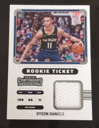 Dyson Daniels RC auto /25シリ 2022-23 Panini Obsidian Dyson Daniels Rookie RC Jersey Patch