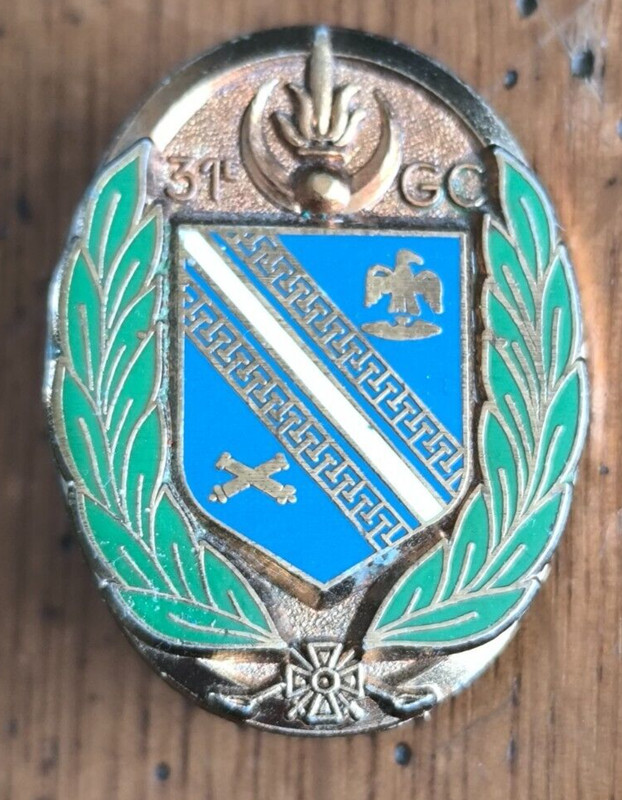 Insigne Militaire 31Â° Groupement De Camp Y Delsart G 955    /B61