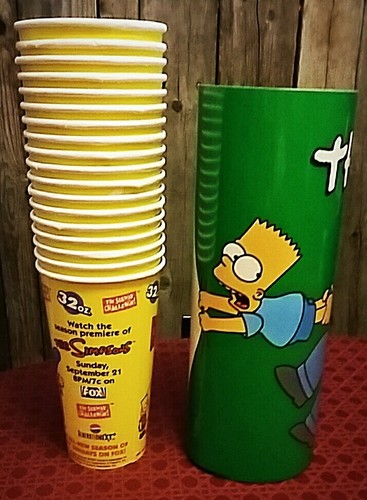 SIMPSONS- Promotional Ephemera, Lot of 23 Cups and Posters
