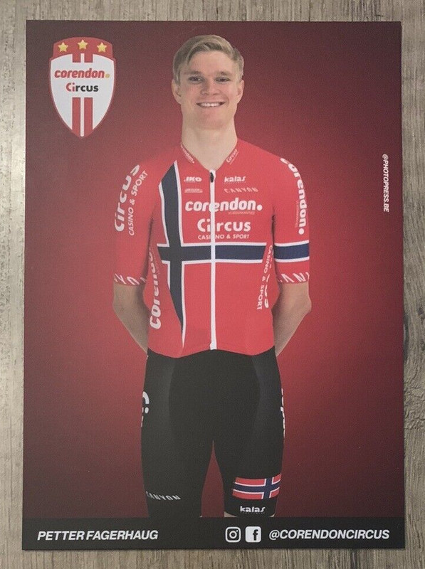 Cycling Cyclisme Carte Karte Petter Fagerhaug - 10x15cm (Corendon Circus)