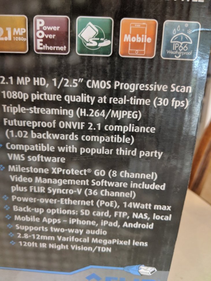 Onvif Synchro Flir- DNB14TL2 - 2.1MP IR Varifocal Bullet IP Camera