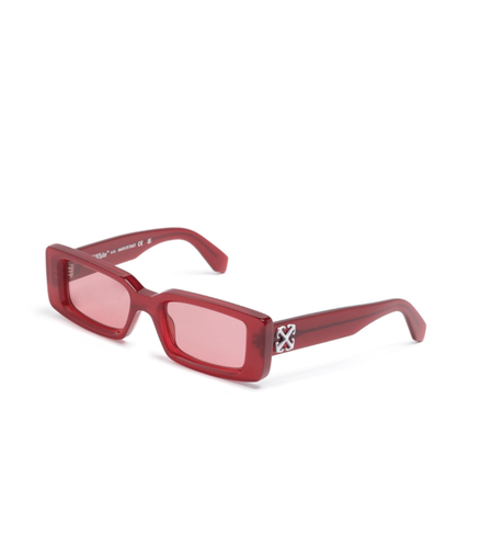 Pre-owned Off-white Oeri127s24pla0012828 Arthur Sunglasses In Red