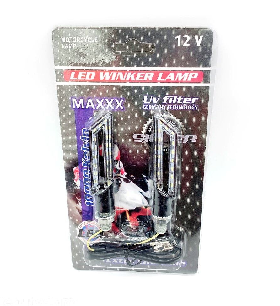 Set 2 Indicatori Di Direzione Universali A Led Segnale Frecce 12v Per Moto reb