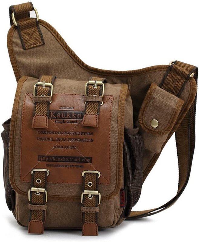 Casual Vintage Male Mens' Canvas Single Shoulder Cross-Body 