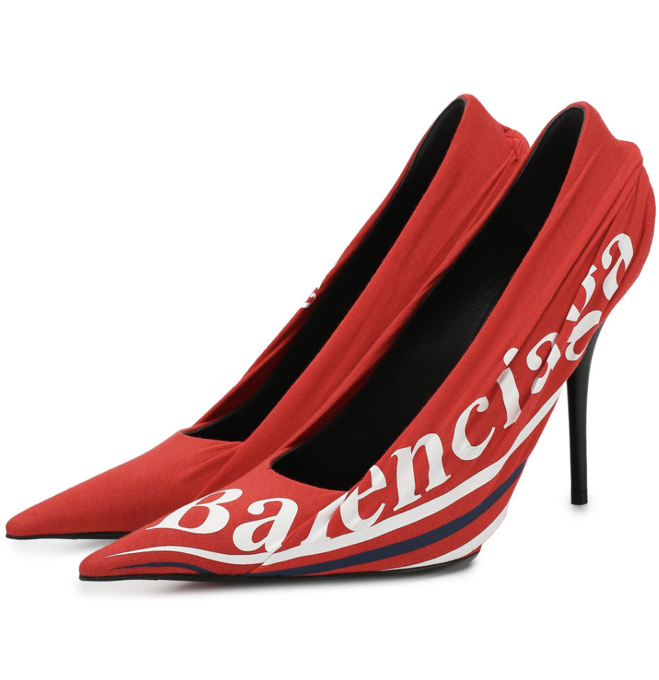 BALENCIAGA BALENCIAGA CREPE KNIFE 110 RUCHED LOGO JERSEY PUMPS SHOES HIGH-HEELS SCHUHE 36