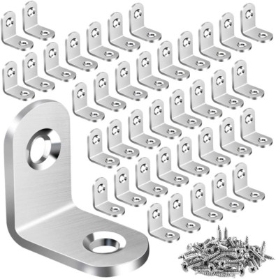 40PCS L Bracket Corner Brace, Stainless Steel L Brackets for Shelves, Metal 