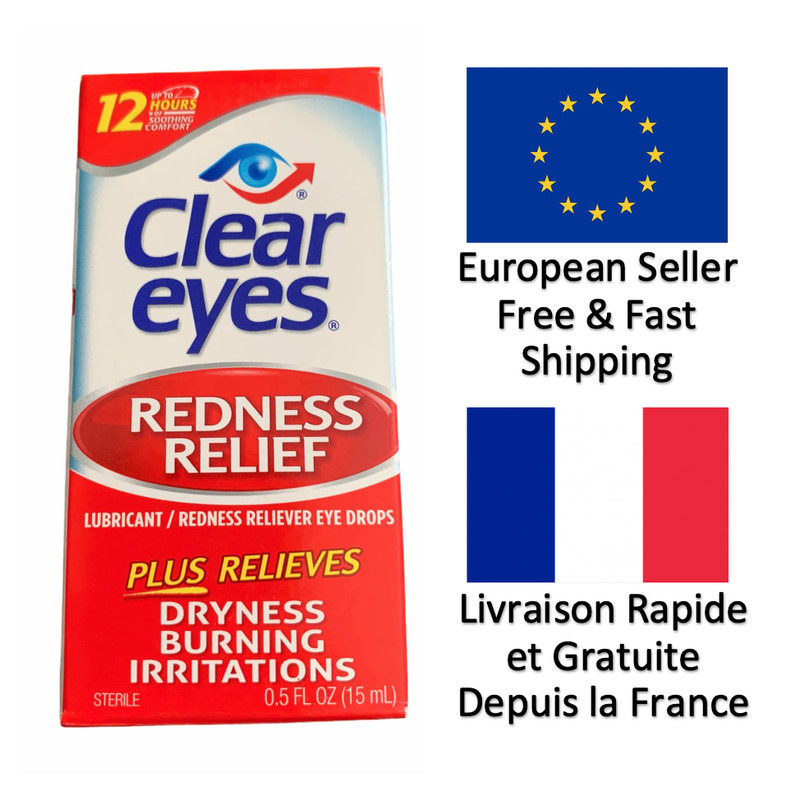 Clear Eyes Redness Relief 15 Ml France Envoi 24/48h