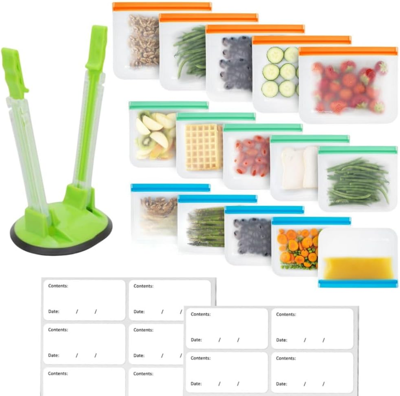 Mhsecofriendly® Meal Prep Storage Kit – 15 Reusable, Degradable Leakproof Freeze