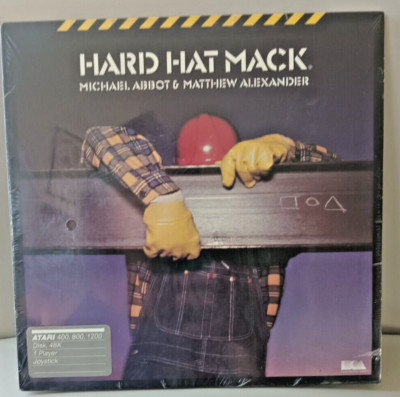 Hard Hat Mack; Atari 400/800/XL/XE; Diskette 48K; Original Factory Sealed