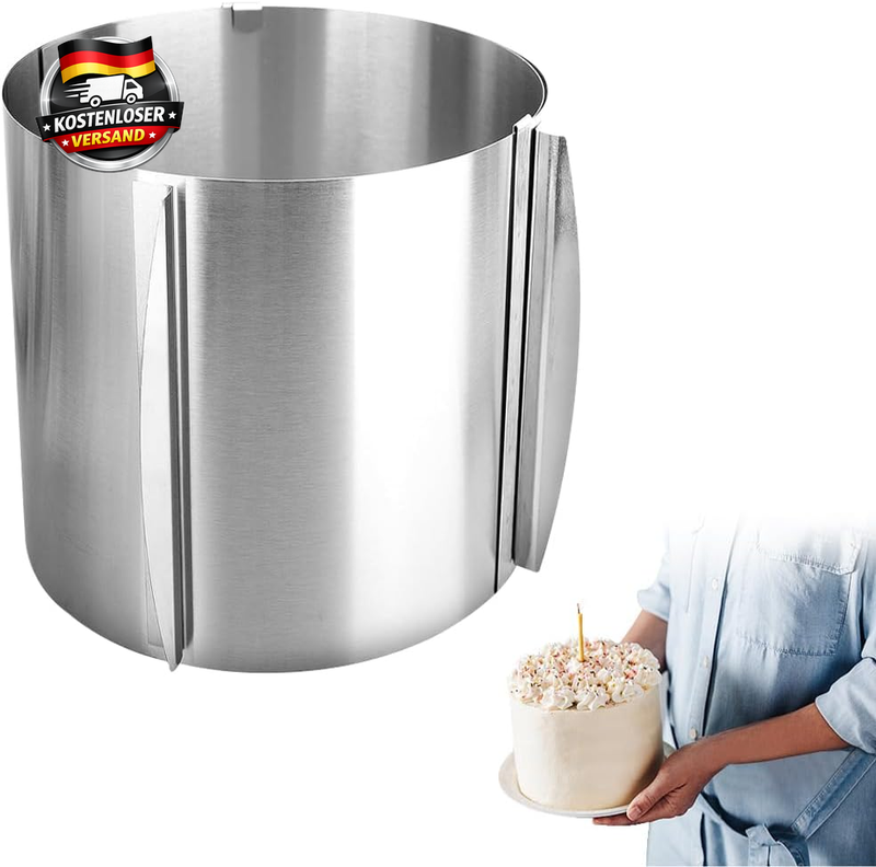 Verstellbarer Tortenring Edelstahl 15-30 cm für Kuchen und Torten