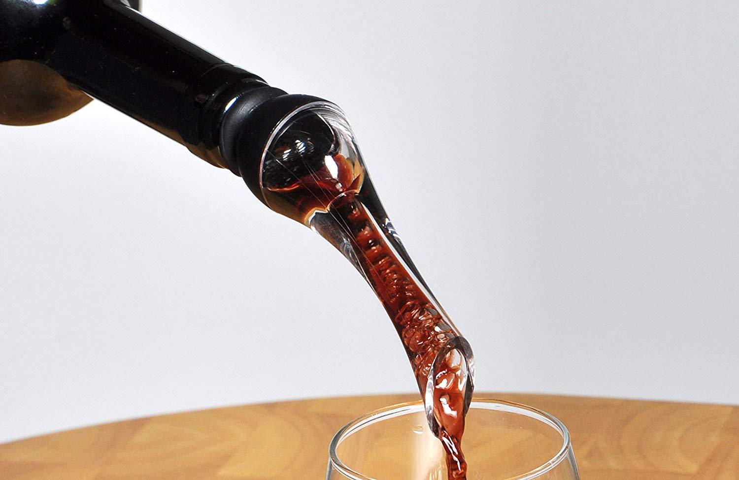 Cork & Leaf Wine Woodpecker Pourer Aerator Glass