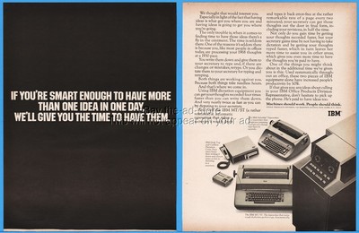 1968 IBM Selectric Typewriter MT/ST Dictation Unit Office Products vintage ad