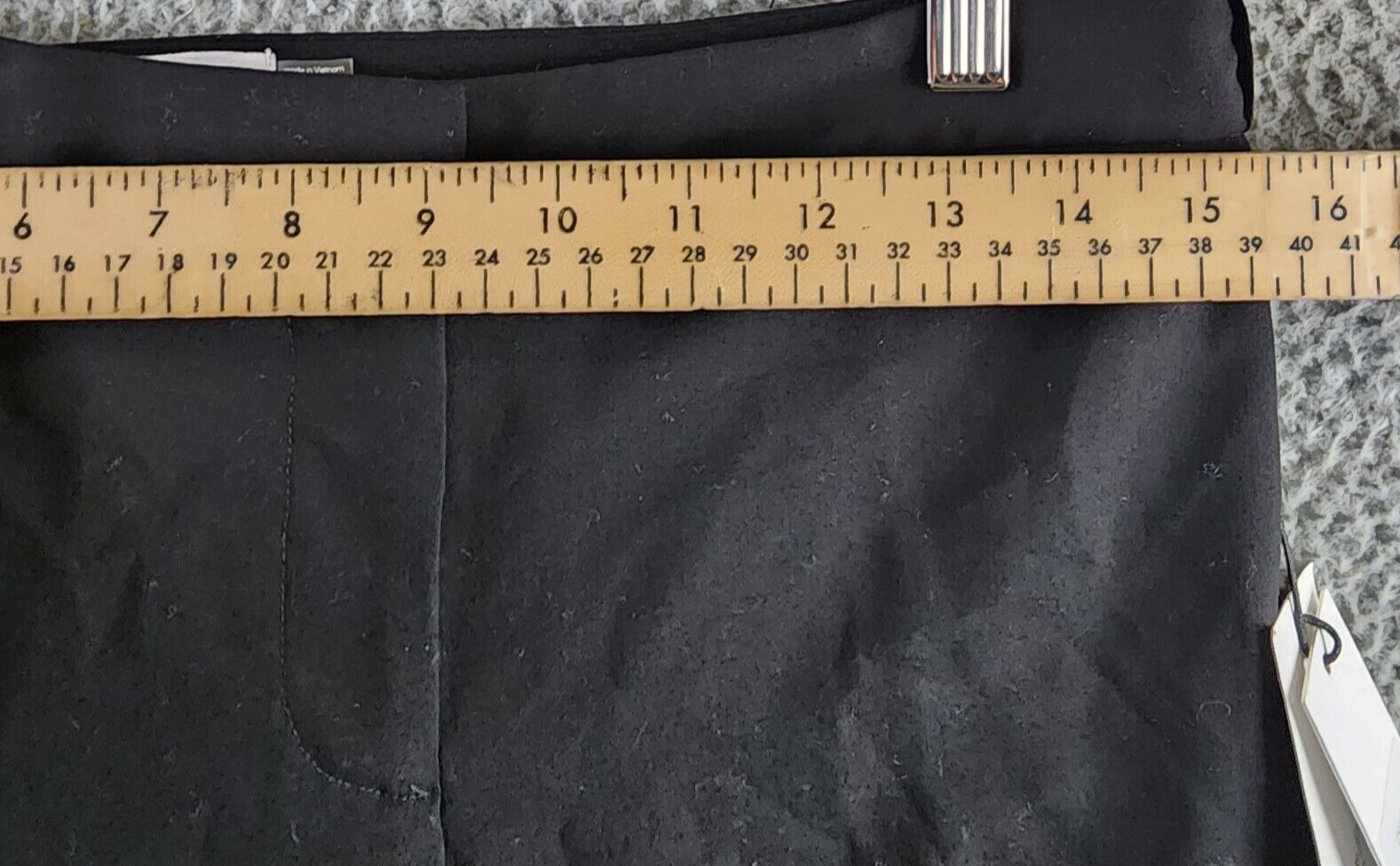 Calvin Klein Highline Ankle Length Pant Women's 2 Black Back Pockets Zip Closure - Picture 8 of 15
