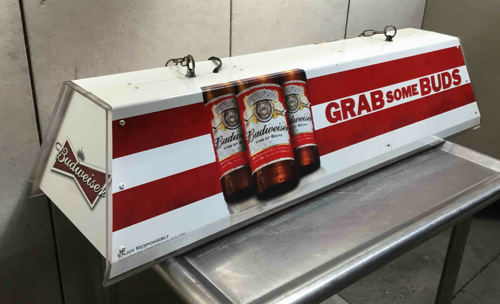 Budweiser Pool Table Light Fixture grab some buds ceiling