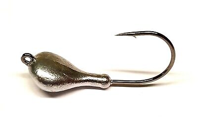 10 HTLURECO Unpainted Ultra Minnow Jig Heads Striped Bass Fluke Ultra Point Lure