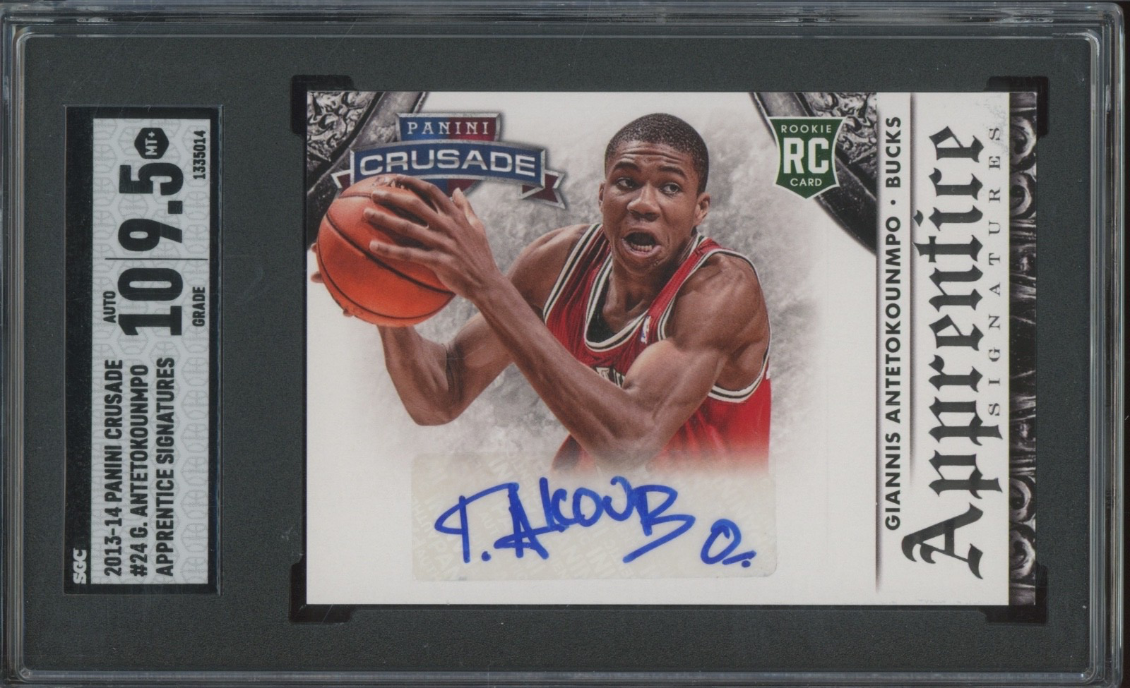2012 Panini Crusade #24 Giannis Antetokounmpo RC Rookie Mint+ SGC 9.5 10 Auto