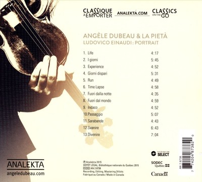 ANGÈLE DUBEAU/LA PIETÀ LUDOVICO EINAUDI: PORTRAIT NEW CD