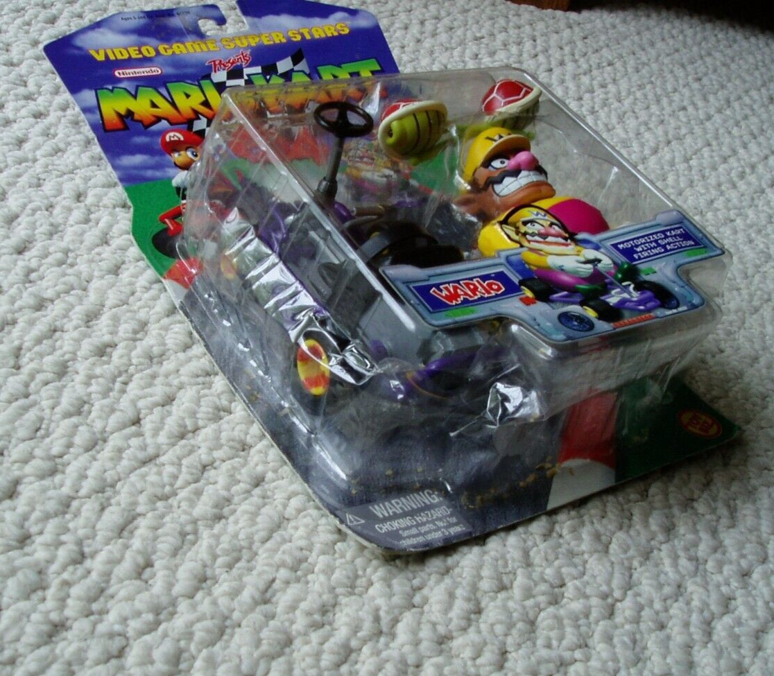Mario Kart 64 Wario motorized kart  figure   sealed    accep
