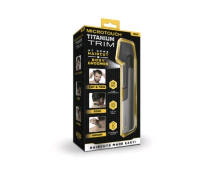Microtouch Titanium Trim At Home Haircut & Body Groomer w/ Built-In Light NEW