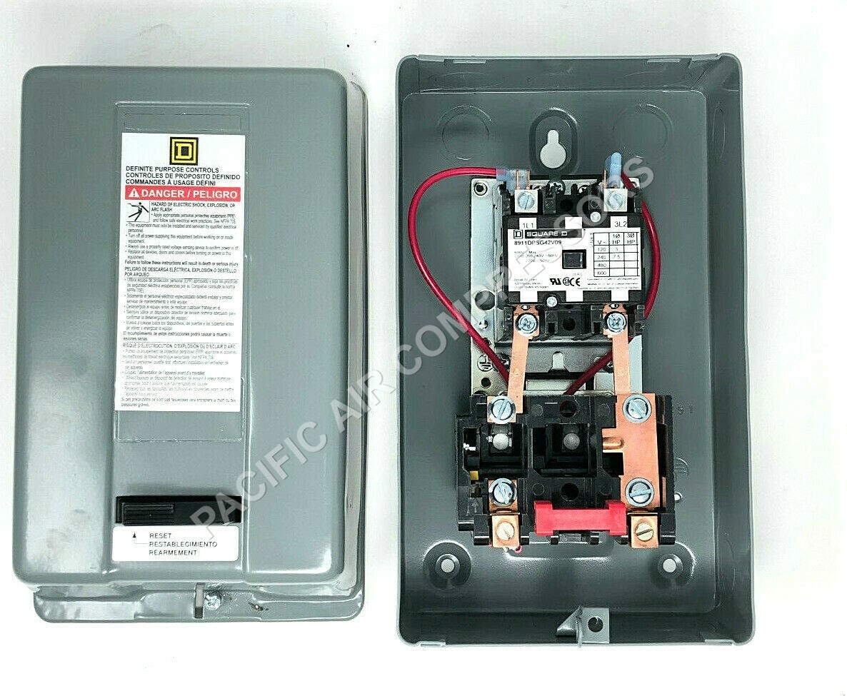 ベース Providence DC-401 Compressor SQUARE D AIR COMPRESSOR MAG STARTER 7.5HP SINGLE PHASE 208