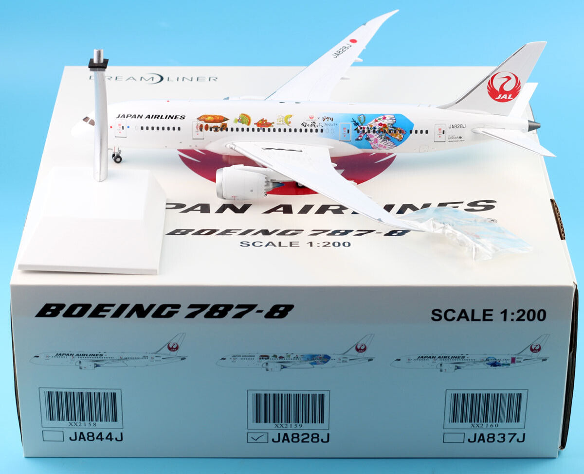 JC Wings 1:200 XX2159 Japan Airlines Boeing 787-8 Diecast JC Wings 1:200 XX2159 Japan Airlines Boeing 787-8 Diecast