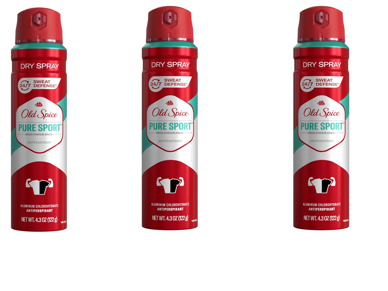 BL Old Spice Anti-Perspirant Dry Spray Pure Sport 4.3oz each