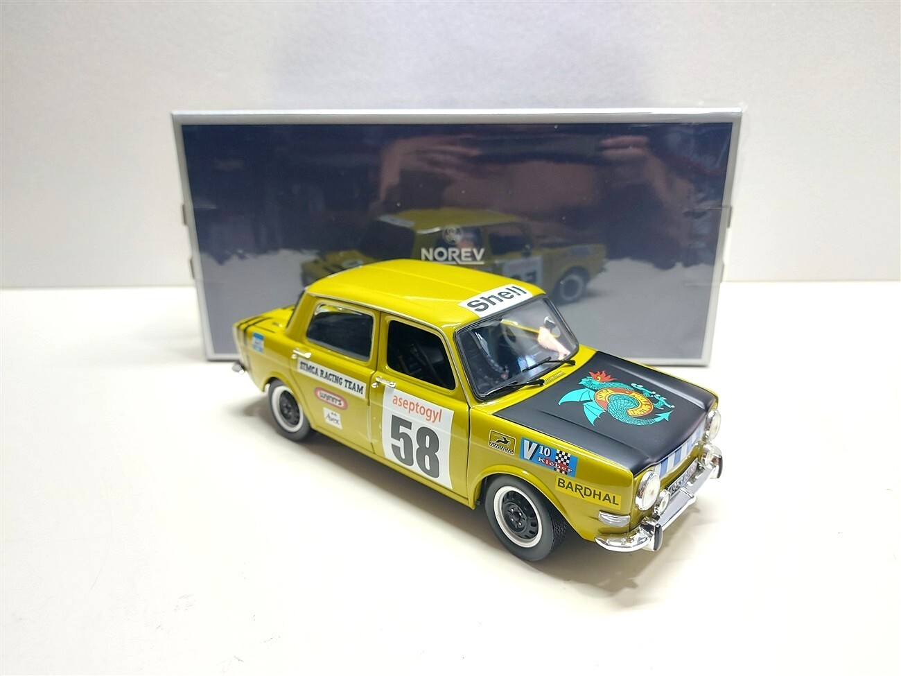 1/18 NOREV シムカ 1000 ラリー1 1972 NOREV 1/18 Simca 1000 Rallye1 1972 Diecast Model French Car
