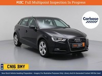 2016 Audi A3 1.6 TDI Sport Sportback 5dr Diesel Manual Euro 6 (s/s) (Nav) (110 p