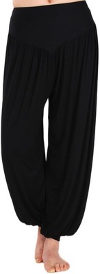 AvaCostume Womens Modal Cotton Soft Yoga Sports Dance Harem Medium, Black 